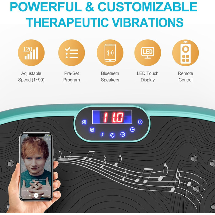 Віброплатформа для тренувань всього тіла AXV - фітнес платформа для схуднення, корекції фігури та тонізування. Підходить для домашнього фітнесу та занять у спортивних залах. Колір: зелений.