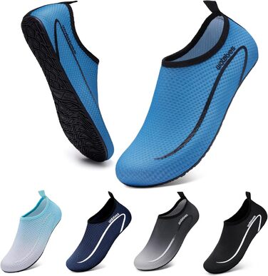 Водні черевики WateLves для плавання та відпочинку на пляжі: чоловічі та жіночі, швидко сохнуть, дихаючі, унісекс, розміри 34-47 EU, кольори: світло-зелений, блакитний