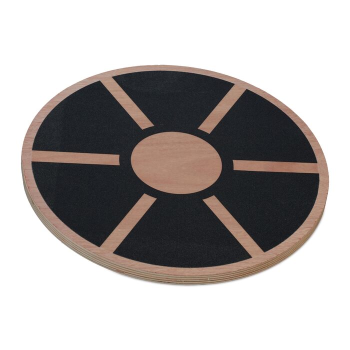 Дерев'яна баланс-дошка Relaxdays 8 x 40 см, Натуральний/Чорний