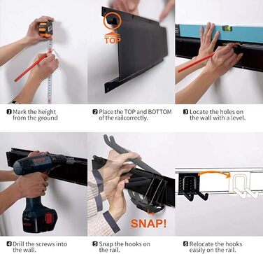 Настінна підставка для велосипедів на 6 велосипедів з гачками для шолома, вантажопідйомність 270 кг, 160 см