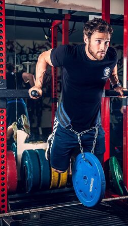 Діп-пояс Urban Lifters з металевим ланцюгом 80 см, для підтягувань, віджимань, пауерліфтингу та важкої атлетики, широка спинка 15 см