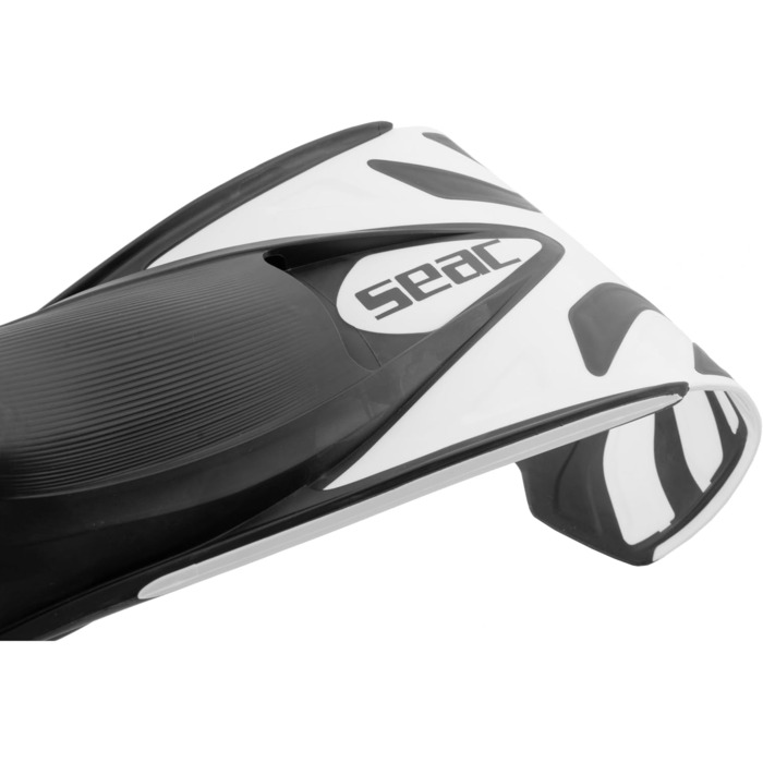 Seac Azzurra Ласти для снорклінгу, закритий мисок, м'який гумовий матеріал, білі, для дорослих та дітей (34/35)