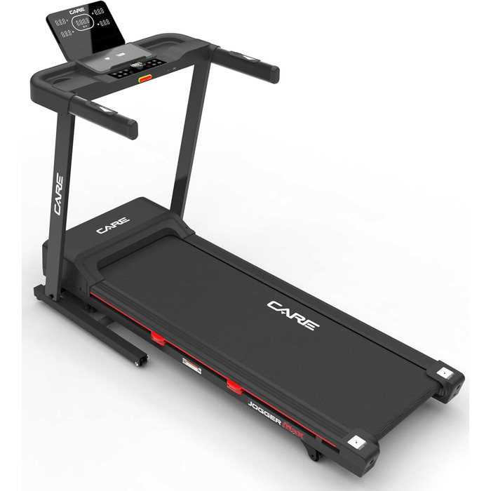 Бігове обладнання Care Fitness Jogger Max: LED-дисплей, 28 програм, 16 км/год, ручна нахил, тихий мотор