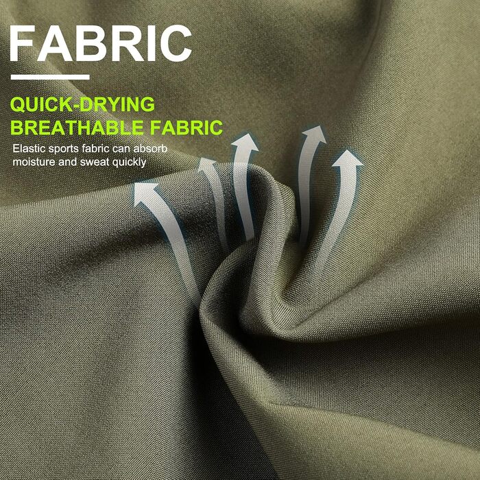 Шорти спортивні чоловічі Suwangi, короткі, швидковисихючі, з внутрішньою сіткою, спортивні штани з кишенею (S, Зелений)