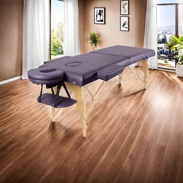 Масажне ліжко Massageliege, портативне, дерев'яне, складне, для тату, воску, спа та фізіотерапії з тканинною сумкою