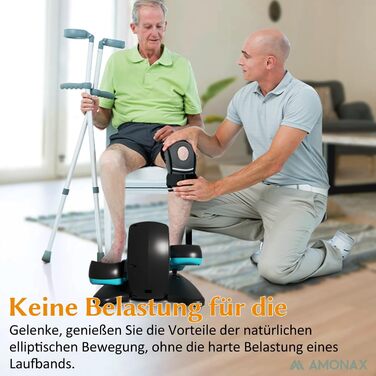 Електричний еліптичний тренажер Amonax, міні крос-тренажер для дому, сидячий велотренажер для людей похилого віку, кардіо тренажер під стіл, сидячий велотренажер з масажем ніг, універсальний розмір