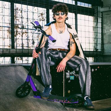 Самокат Movino Roller City Pro для дорослих і підлітків, складаний, до 100 кг, регульована висота, міцна конструкція, підшипники ABEC7