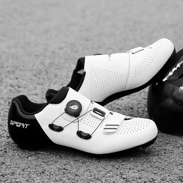 Велотуфлі NGARY для чоловіків та жінок, сумісні з Peloton, Look, SPD, SPD-SL, Delta, білі