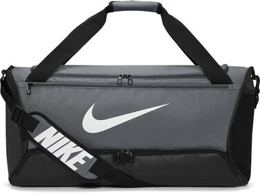 Сумка спортивна Nike Brasilia Duff, сірий/чорний/білий, універсальна