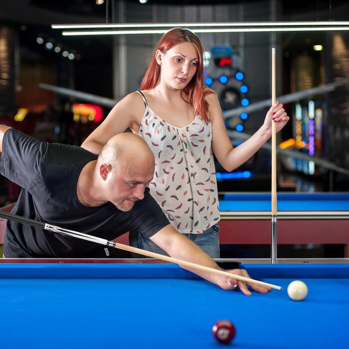 Більярдний кий Sinsilvie 58 дюймів (19/20 oz) з наконечником 13 мм, чорний/білий, для чоловіків та жінок