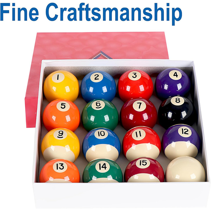 Набір куль для більярдного столу, 16 шт, 57.2 мм, кульки для більярду, кульки для пейнтболу, ігри в більярд, спорт, розваги