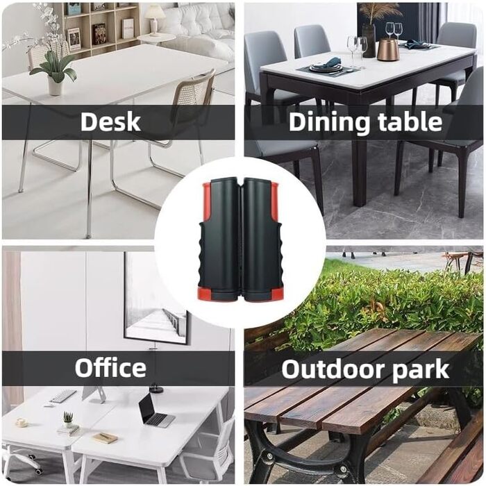 Набір для настільного тенісу з регульованою ручкою та сіткою, ідеальний для гри в приміщенні та на вулиці, а також для тренувань. Комплект 2