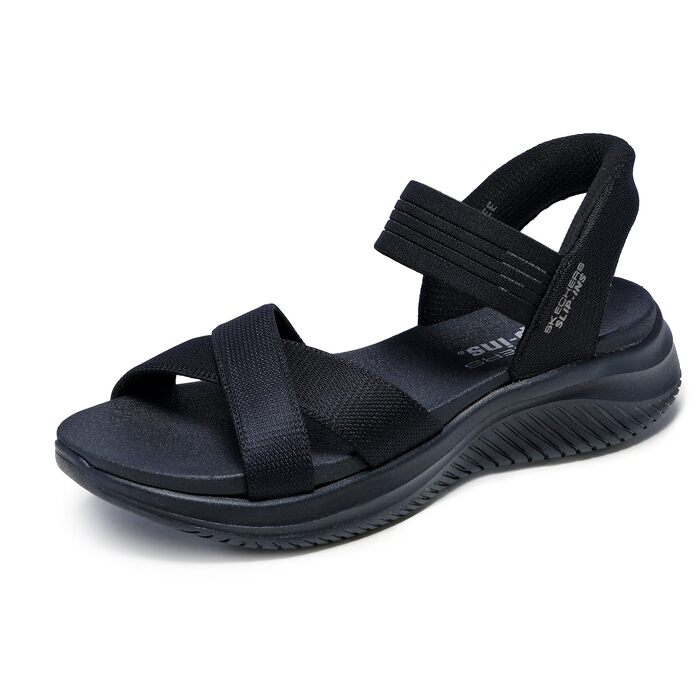 Жіночі сандалії Skechers Ultra Flex 3.0 Never Netter Hands Free Slip-ins, чорні, сітка Gore, розмір 39 EU