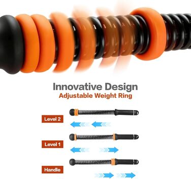 Важкі тренувальні канати, бойові канати без мотузки, бездротові тренувальні канати з регульованим обтяжувачем та ергономічною ручкою
