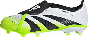 Дитячі футбольні бутси adidas Predator League з відкидною конструкцією язичка для жорсткого/багатоповерххового поля, розмір 35 EU, кольори: білий, чорний, лимонний