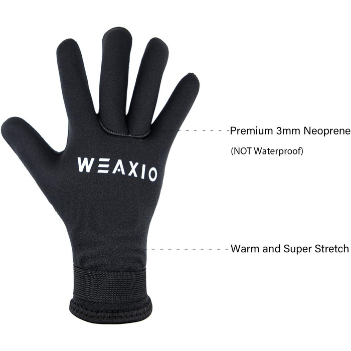 WEAXIO Неопренові рукавички для плавання, 3 мм, чоловічі/жіночі, зимові рукавички для дайвінгу, преміум-якість