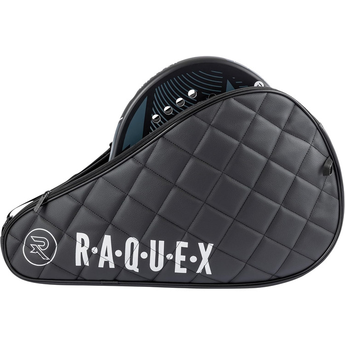 Елітна сумка для падельної ракетки Raquex, синя або чорна, з якісної стьобаної екошкіри, для чоловіків і жінок, з м’яким захистом – розкішний подарунок для гравців у падель