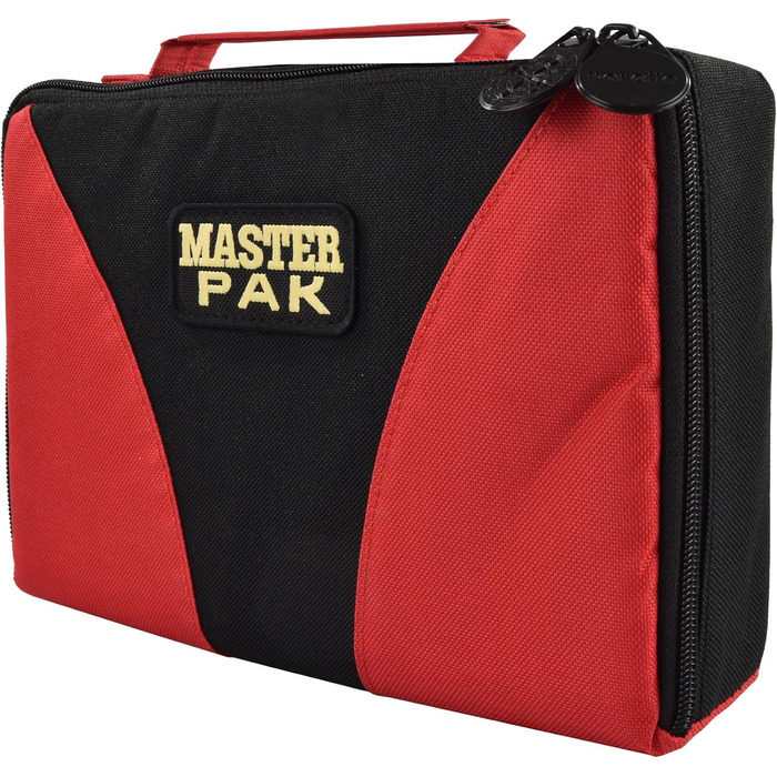 Кейс для дартсу Karella Master Pak, чорний-червоний, зберігання до 3 комплектів дротиків та аксесуарів, універсальна сумка для дартсу