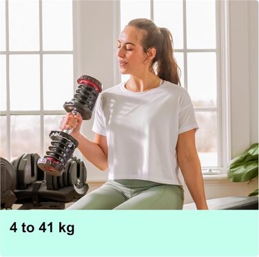 Регульована гантеля Bowflex SelectTech 4-41 кг – універсальна система ваги, одна гантеля