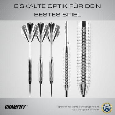 Набір дротиків сталеві 'Nighthawk' 23g - 3 дротики з аксесуарами (білі)