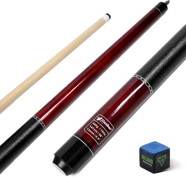 Більярдні киї CUEBAR для дорослих, 147 см, 2-секційні, з ручкою з екошкіри, різні кольори (7 кольорів), вага 510-595 г