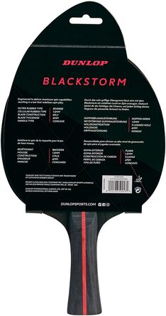 Ракетка для сквошу Dunlop Blackstorm, універсальна, чорна/червона