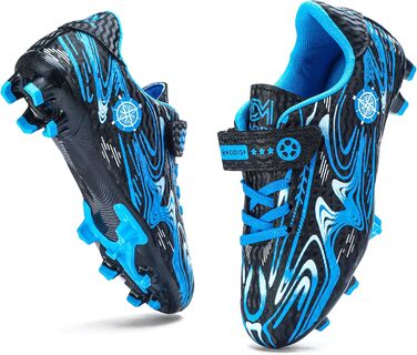 Дитячі футбольні бутси для хлопчиків та дівчаток. Зручні футбольні бутси для гри в залі та на вулиці. Професійні футбольні шиповані бутси для тренувань (38 EU, Синій)