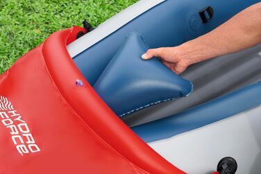 Каяк Hydro-Force Rapid X2 для двох осіб: надувний комплект з сидіннями, спинками, веслами, насосом та сумкою для перенесення