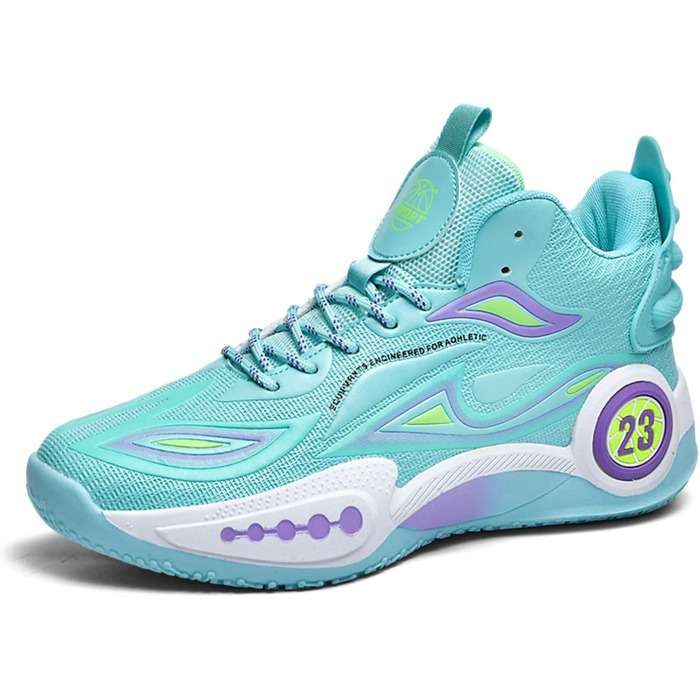 Баскетбольні кросівки High Top з антиковзким покриттям, легкі та зручні, білі (41 EU, вузька колодка)