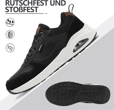 Sneaker TARELO для чоловіків: кросівки з повітряною подушкою, спортивні, зручні, дихаючі, легкі, для тенісу, зелені (чорні), 46 EU