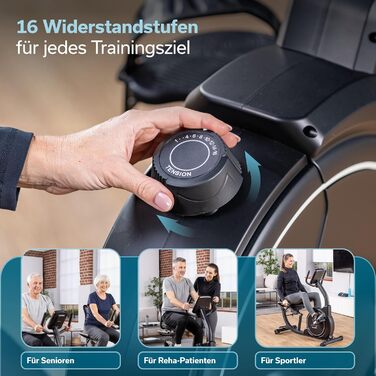 Ергометр велотренажер Skandika Liege P14/P8-H Comfort з Bluetooth та сенсорним екраном до 150 кг