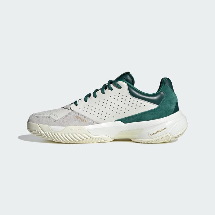 Тенісні кросівки adidas CourtJam Control 3 Premium, унісекс, 44 2/3 EU, білий/зелений