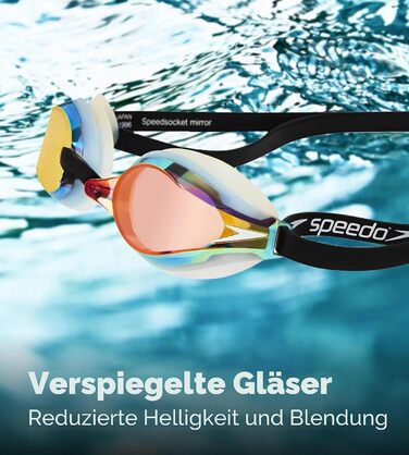 Окуляри для плавання Speedo Fastskin Speedsocket 2 Mirror (білі/мідні)