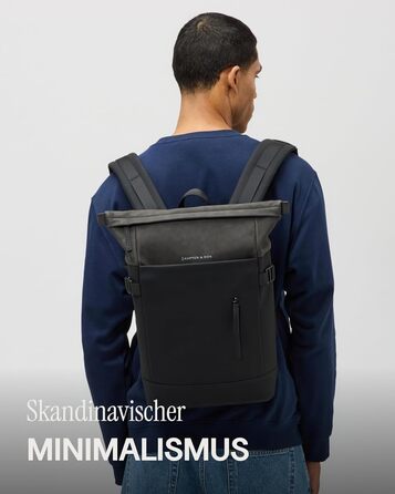 Рюкзак Kapten & Son Aarhus 14 л для ноутбука 14'', водостійкий, міський, універсальний, для жінок і чоловіків, ролтоп, для подорожей, навчання та роботи