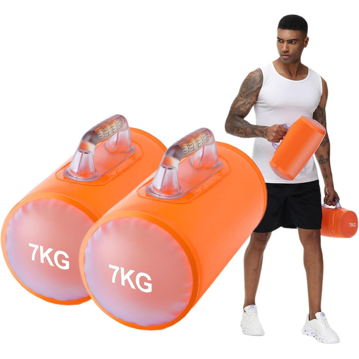 Водні гантелі Deiris: набір для заповнення водою, вага до 14 кг (пара), для силових тренувань та фітнесу