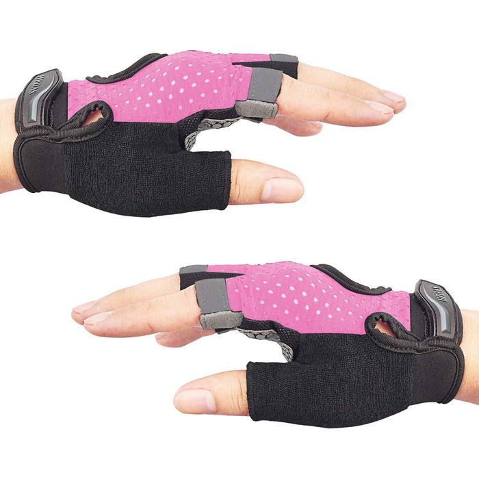 Спортивні рукавички для тренувань, фітнесу та важкої атлетики (рожеві, S)