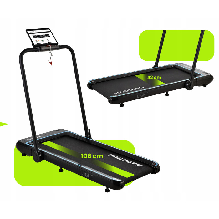Складана електрична бігова доріжка для дому та офісу Urbogym Light (1-12 км/год)