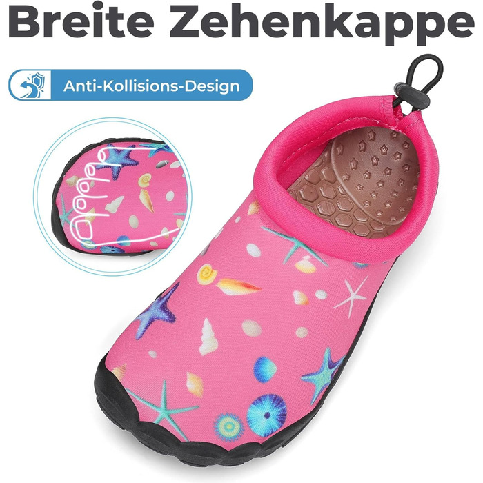 Дитячі шкарпетки-капці для плавання Mishansha: дихаючі, швидковисихаючі, антиковзкі, розмір 24-35, блакитний/рожевий