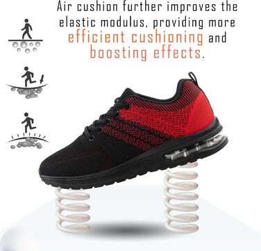 Спортивне взуття Hitmars для чоловіків та жінок з повітряною подушкою, розмір 36-48, колір червоний