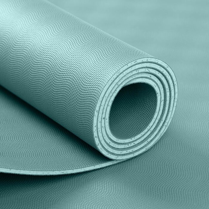 Йога-мат Bodhi ECO PRO 185x60x0,4 см, 100% натуральний каучук, екологічний, преміум, антислізкий, для йоги та пілатесу, блакитний