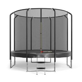 Батут Semi-Pro 10FT (305 см) з чорним захисним покриттям, сіткою, матцем та сходами