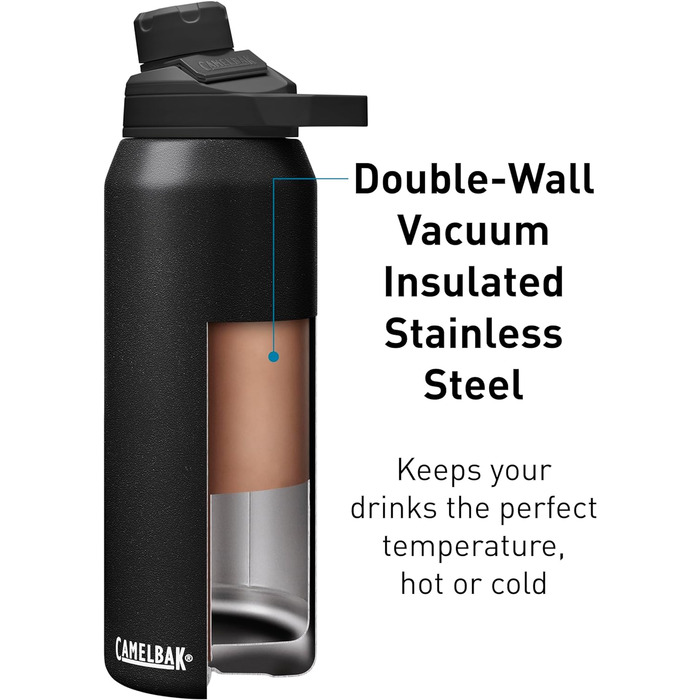 Термобутилка Camelbak Chute Mag SST вакуумна, чорна, нержавійка