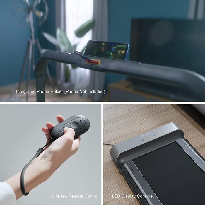 Бігова доріжка WalkingPad R1 Pro складана 918 Вт, електрична для ходьби та бігу до 10 км/год, LCD дисплей, до 110 кг, сіра