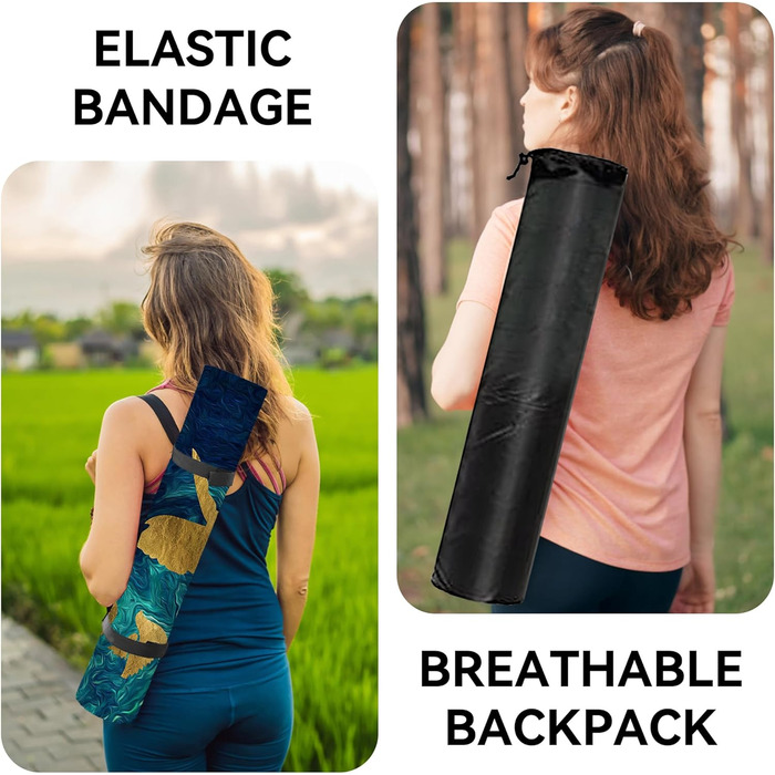 Килимок для йоги LaiEr, неслизький, екологічний, з ручкою для перенесення, товщина 6 мм (183 x 61 см)