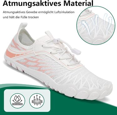 Жіночі шльопанці-сланці SAGUARO для плавання та відпочинку, дихаючі, швидко сохнуть, широка передня частина, розмір 35-43, білий (35 EU, помаранчевий)