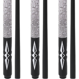 Більярдні кийки Dysdensa з фібергласу та графіту, вага 510-595 г, довжина 147 см, білі (3 шт.)