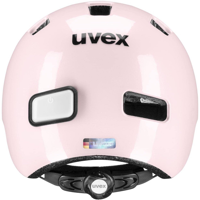 Дитячий велосипедний шолом Uvex HLMT 4 Reflexx, LED, 55-58 см, рожевий, легкий, регульований розмір