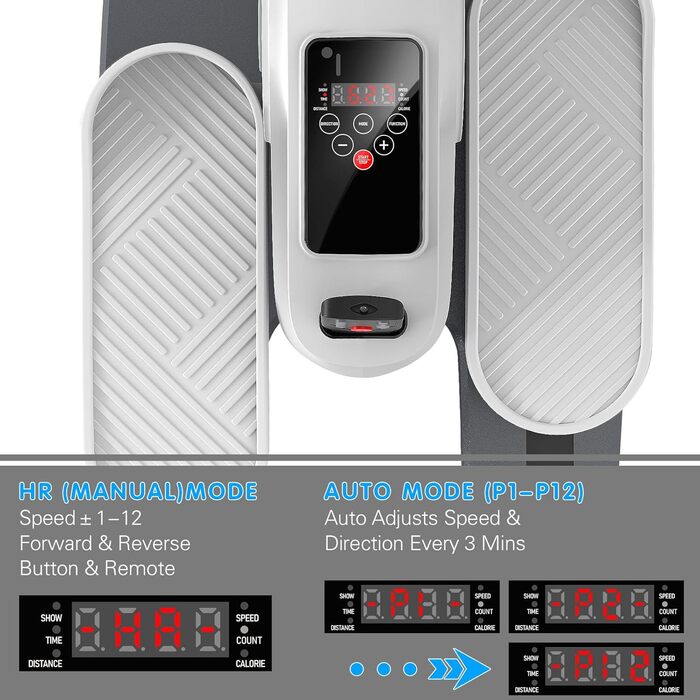 Електричний еліптичний тренажер Mini Crosstrainer для дому з екраном та пультом керування