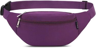 Сумка на пояс жіноча та чоловіча Bauchtasche для фітнесу, спорту, велосипеда, кемпінгу. Лілова, універсальний розмір