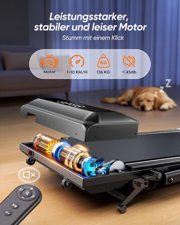 Біговий доріжка для дому з нахилом 5 в 1, 12% нахил, 2.5HP, складана, для дому та офісу, LED-дисплей, до 136 кг, без встановлення (чорно-біла, 137.01*71.81*13.00 см)